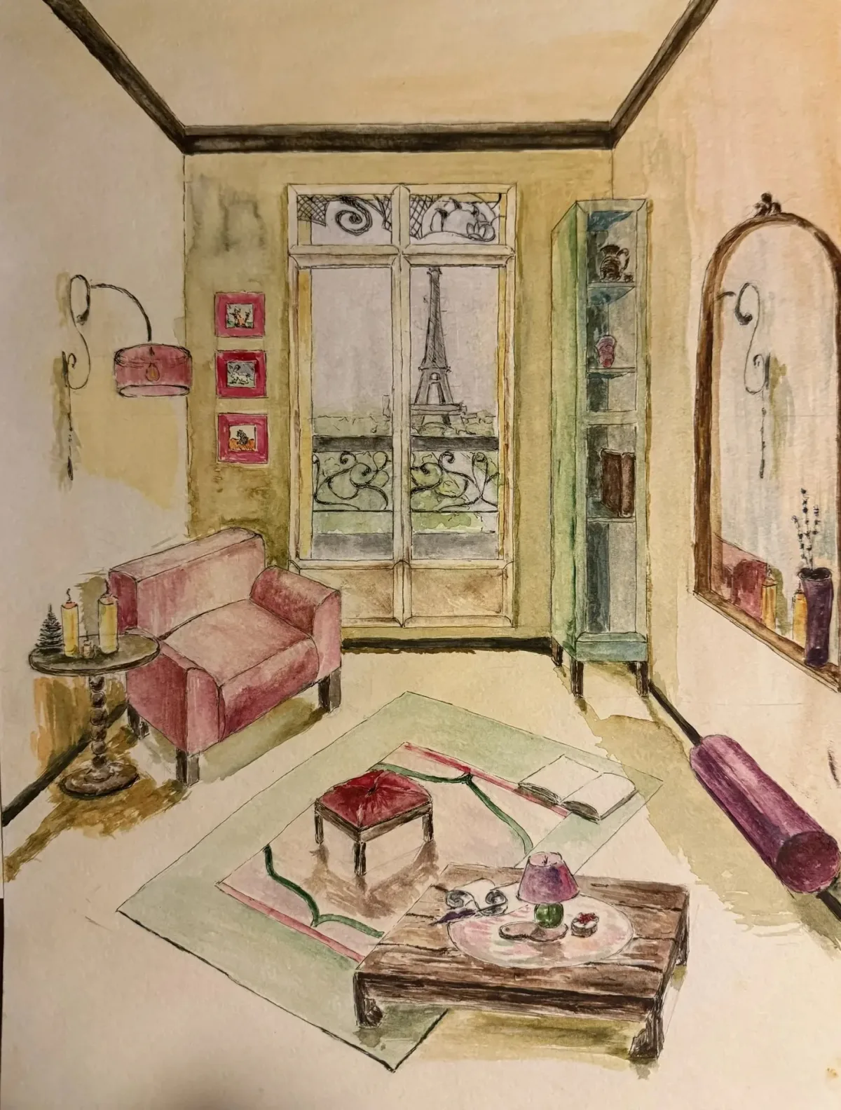 акварель – Настя, 12 лет