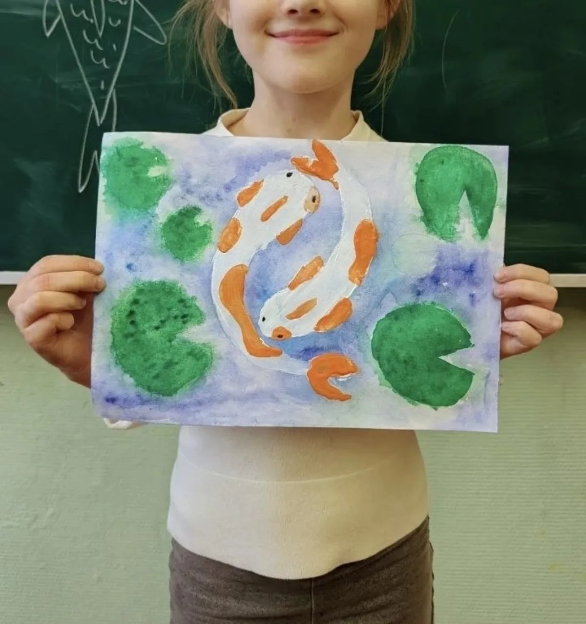 Акварель по-мокрому – Анфиса, 7 лет